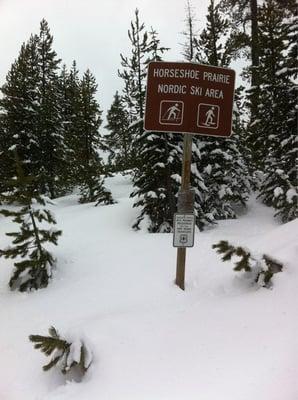 Here's the "hidden" sign at the trailhead