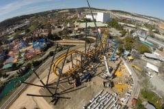 Six Flags Fiesta Texas... Batman The Ride Construction
 Photo