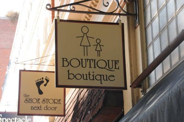 BOUTIQUE boutique & The SHOE STORE next door on the historic downtown mall