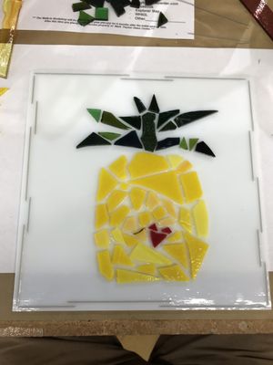 Pineapple glass fusing