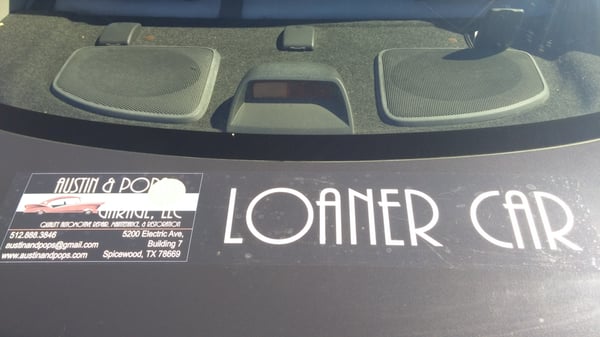 Loaner car available.