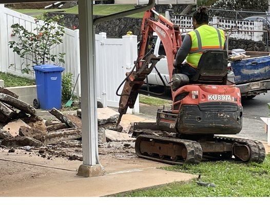 Prepping for new concrete