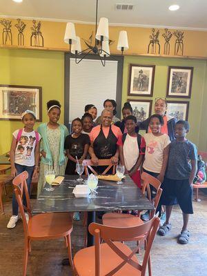 Sewing Summer Camp 2023 - Last day celebratory lunch at Sweet Potato Cafe.