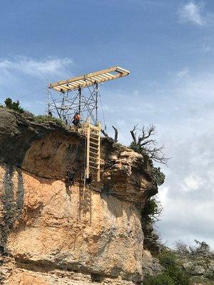 And so it begins! Platform construction for Red Bull Cliff Diving at PK this weekend!