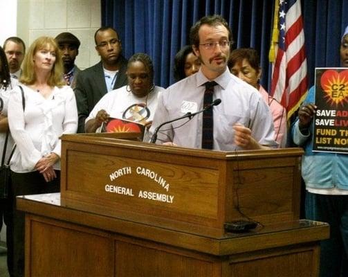 NCHRC speaking at the NC Legislature