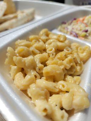 White aged cheddar mac n cheese.