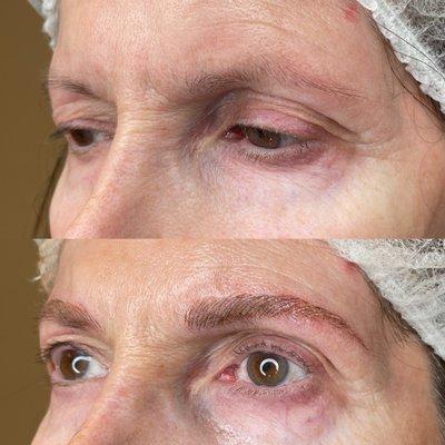 Microblading before and after