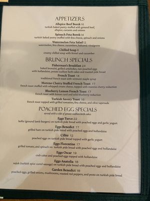 Brunch Menu