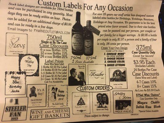 Custom labels