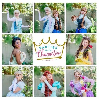 Add some character to your next event with Parties With Character, Tampa's Premiere Princess Party Entertainment Company