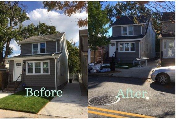 Roof before and after.