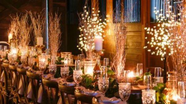 Barn theme wedding reception