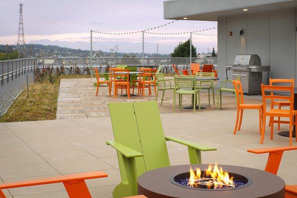 Rooftop Lounge: Gas grill, gas fire pit. Rooftop open 24 hours for residents