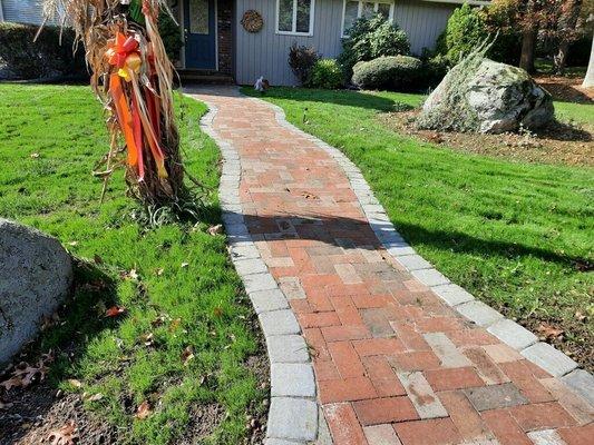 Brick sidewalk