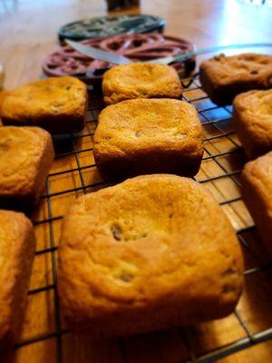 Extra large triple chocolate chip cookies - just like you remember from your childhood, only bigger! ( and in our opinion, better )