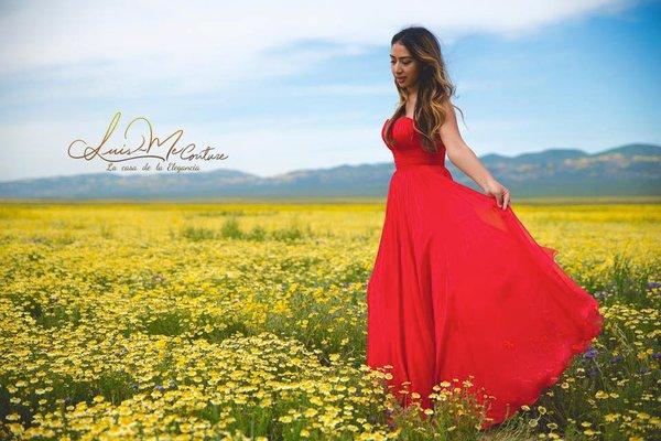 elegant, beautiful and exclusive red dress.