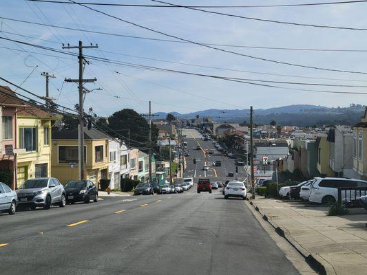 View from Hillside Blvd