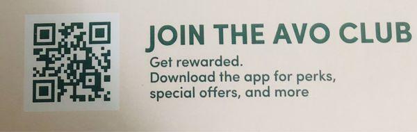 Join the Avo Club Rewards.