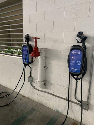 COIL installed Xeal EV Chargers in a Multi-Unit parking garage