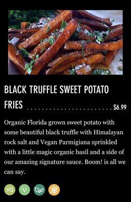 Black Truffle Sweet Potato Fries