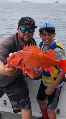 KId got the rock fish.