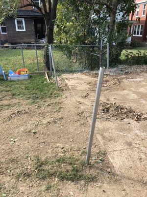 Both posts are visibly Damaged and had to be replaced.   Concrete and all.