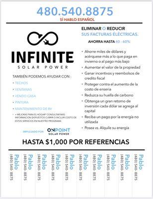 HASTA $1,000 POR REFERENCIAS