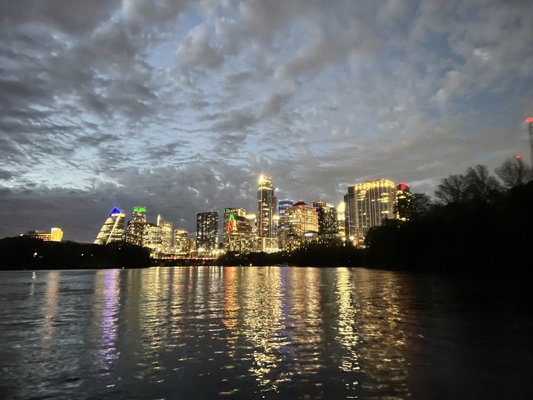 The beautiful Austin skyline at night