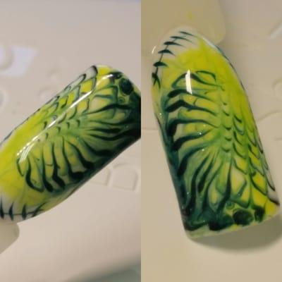 Hand-painted Gel polish nail art