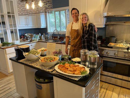 Chef Andrew with the bride-to-be!