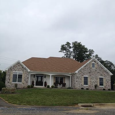 The White house, located in Strathford Meadows Development, South Lebanon Township, Lebanon County