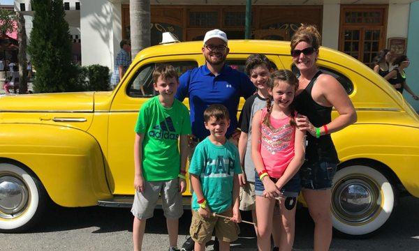 Eric showing Katy and her children the best of Universal!