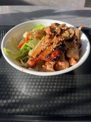 Chicken teriyaki rice bowl.