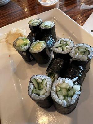 Cucumber and Avocado Roll