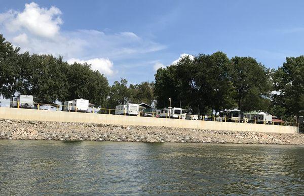 View of campground from Tennessee River