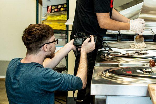 Photo shoot for local restaurant