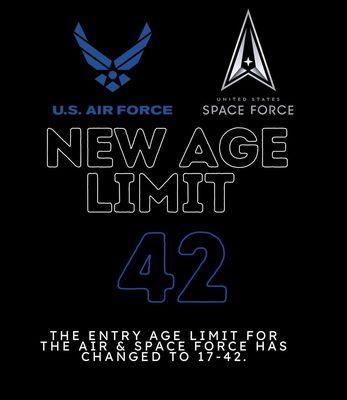 Its never too late to start a new career. The USAF increased the age limit to 42 years old.