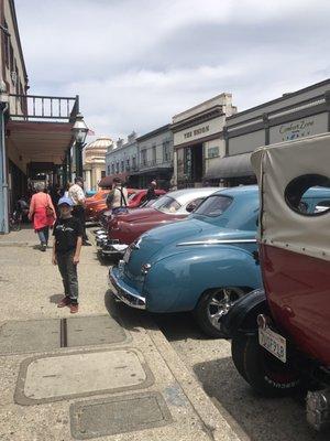 Antique car show on main street