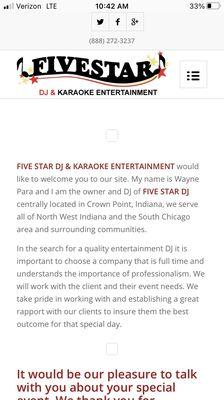 Five Star DJ & Karaoke Entertainment