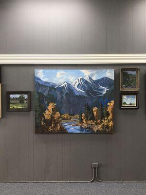 Rob Reep's 48x60 oil painting titled, The Valley Floor, on display at the Rob Reep Studio gallery.