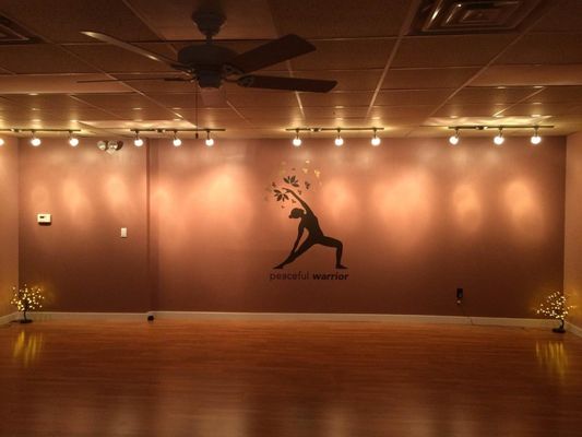 Peaceful Warrior Yoga Studio presents a serene environment for an amazing yoga experience.