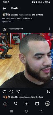 #2 mid skin fade w/beard