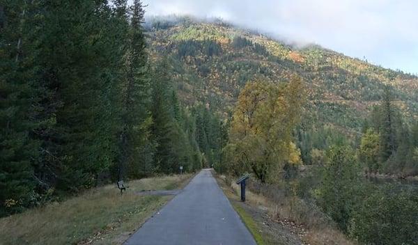 One leg of the bike trail