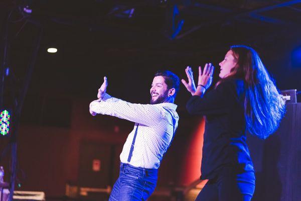 A wedding guest took the stage to break it down with Danielle