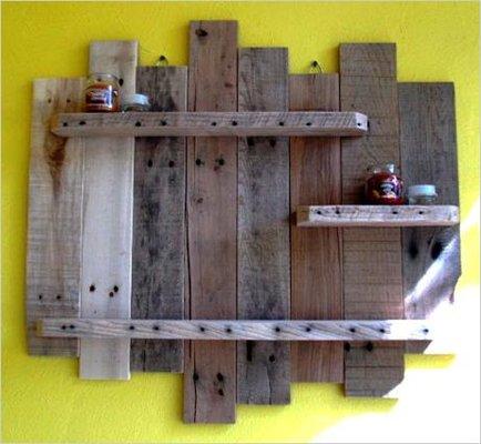 Rustic custom made shelf from reclaimed wood.