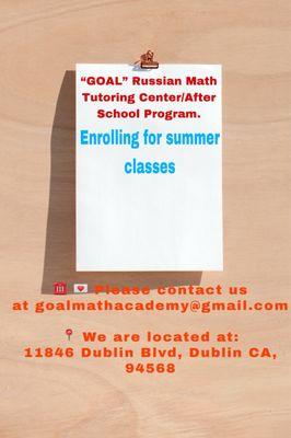 Enrolling for summer classes