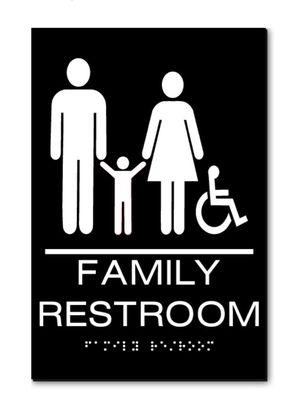 Remember when bathrooms would say FAMILY RESTROOM I DO !