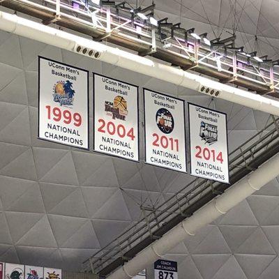 Men's national championship banners. Time for #5!