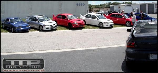 Overflow parking at TTP Engineering.