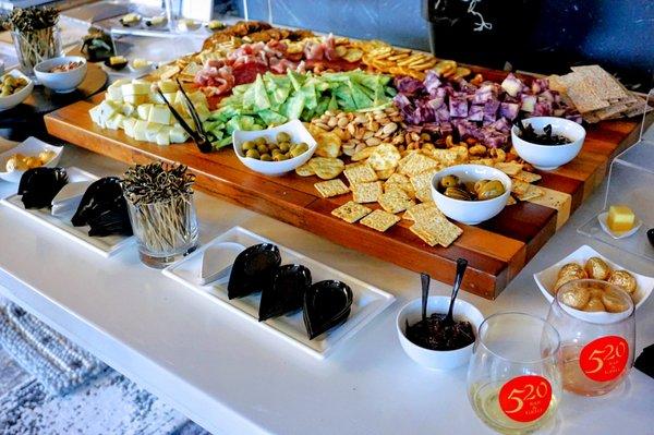 Charcuterie Board with Truffle, Sage, and Port Wine Cheese at Malama Design.